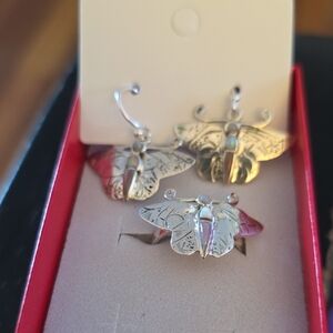 Sterling Silver Butterfly Jewelry Set in Silver and Pink Bundle For BELOVED